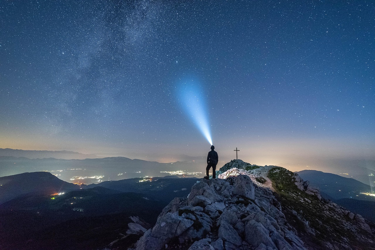 hike, adventure, nature, outdoors, freedom, travel, exploration, stars, galaxy, mountains, night, starry sky, universe, light, space, shooting star, milky way, flashlight, headlamp, summit, adventure, galaxy, galaxy, universe, universe, universe, universe, universe, space, space, flashlight, headlamp